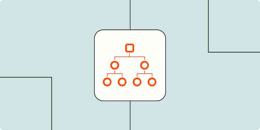 Hero image with an icon representing an org chart