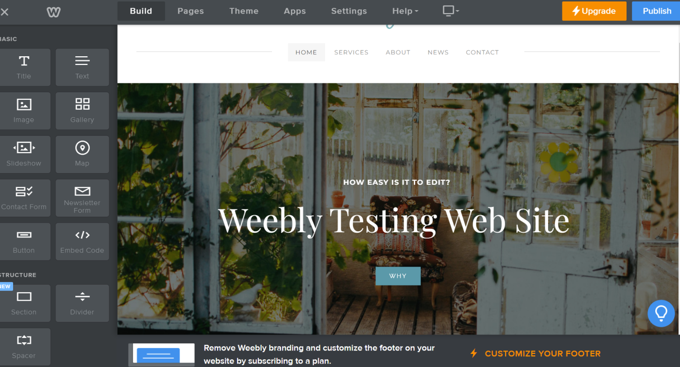 Weebly, our pick for the best free website builder for simple, no-fuss websites