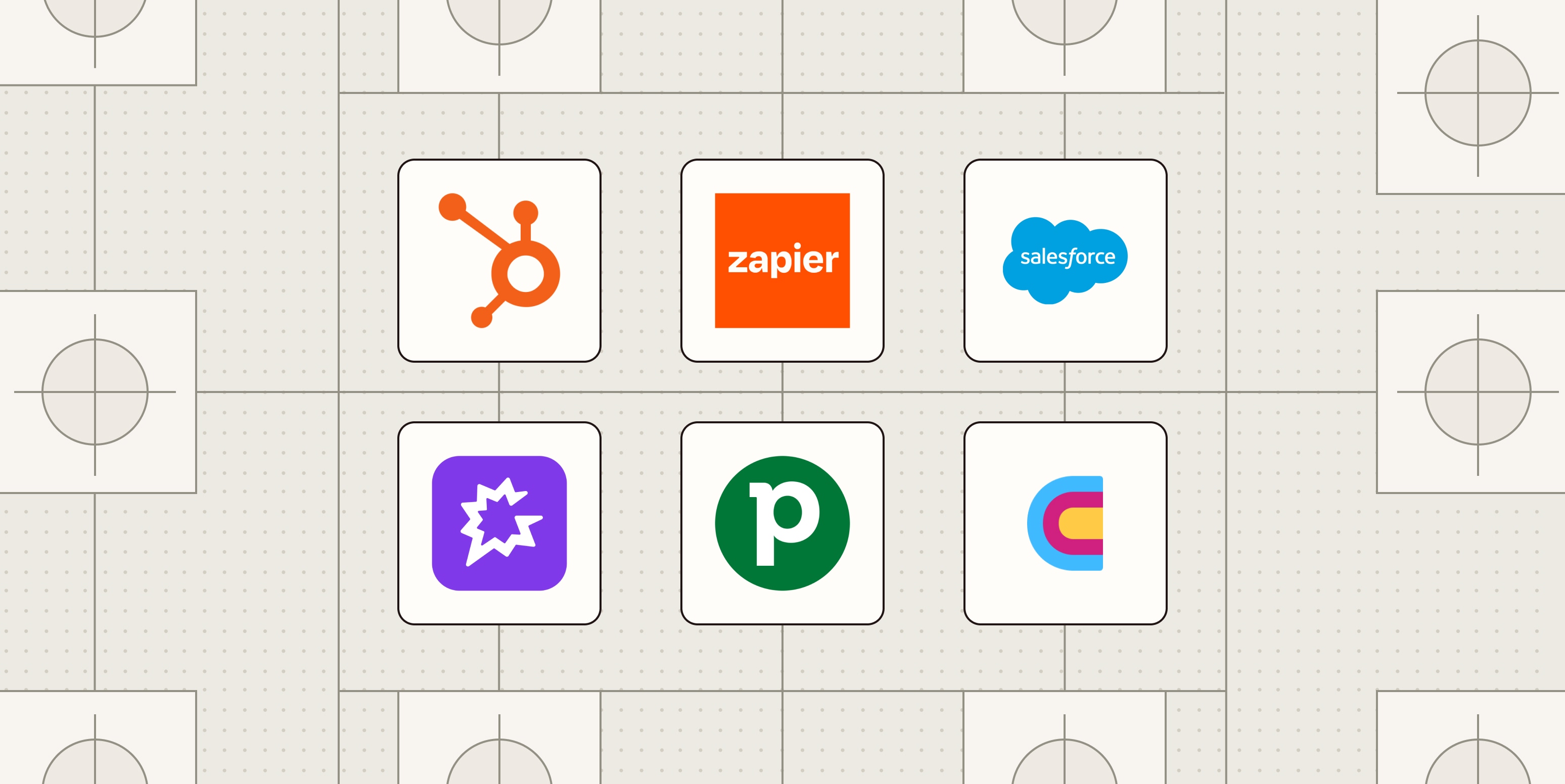 Hero image with the logos of the best sales tools