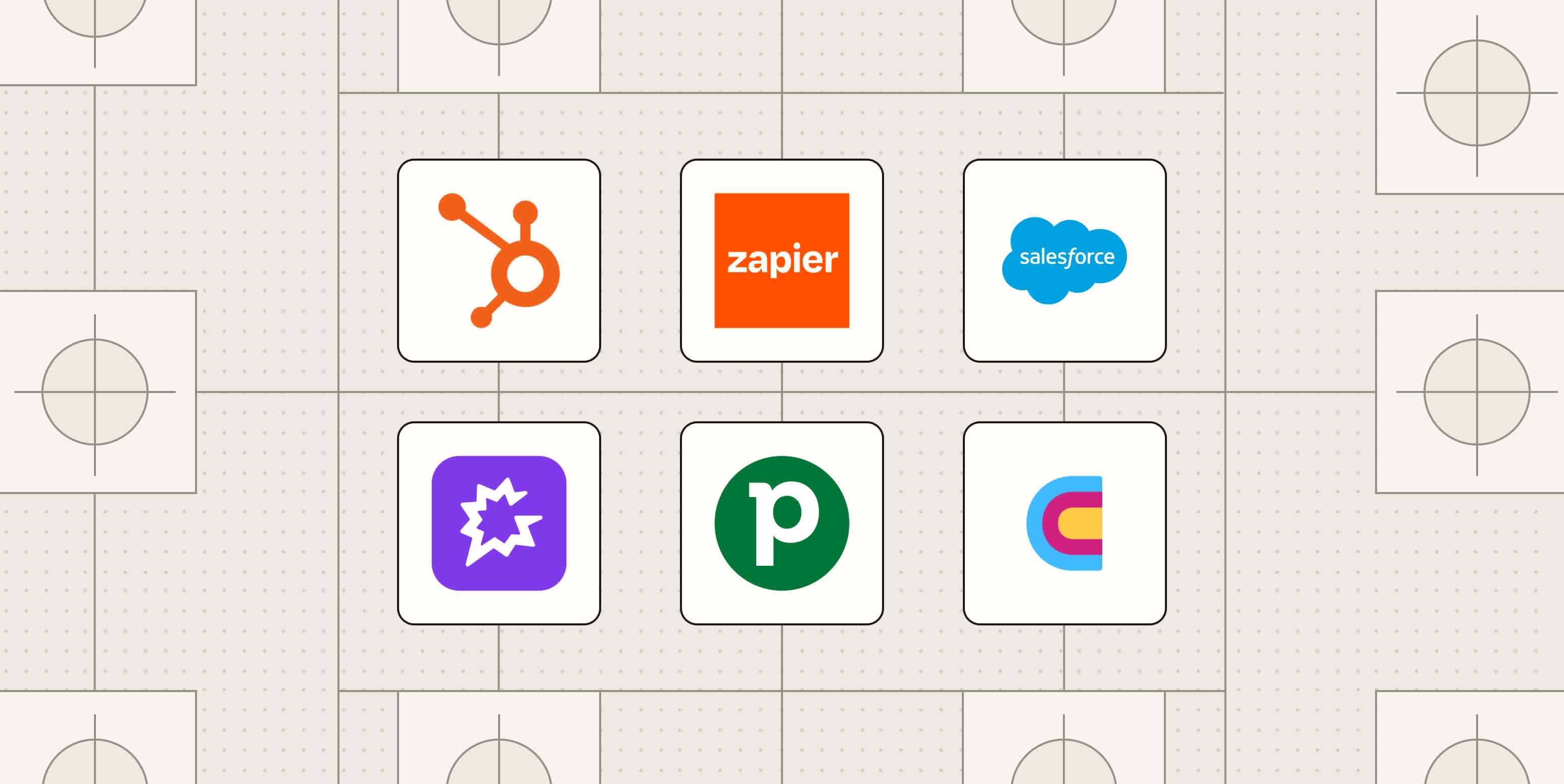 Hero image with the logos of the best sales tools