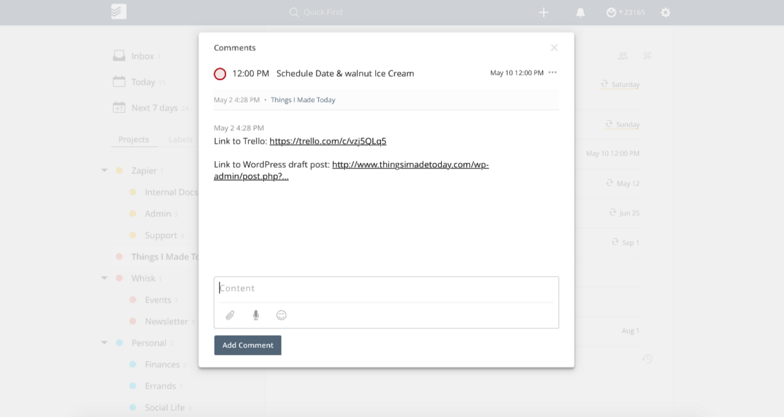 Task in Todoist