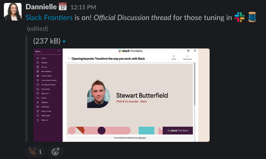 Dannielle inviting people via Slack