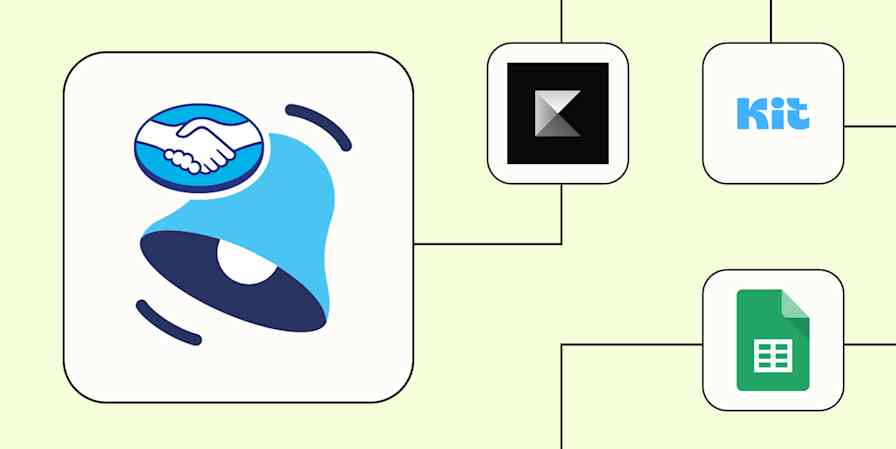 A hero image of the Mercado Pago app logo connected to other app logos on a light yellow background.