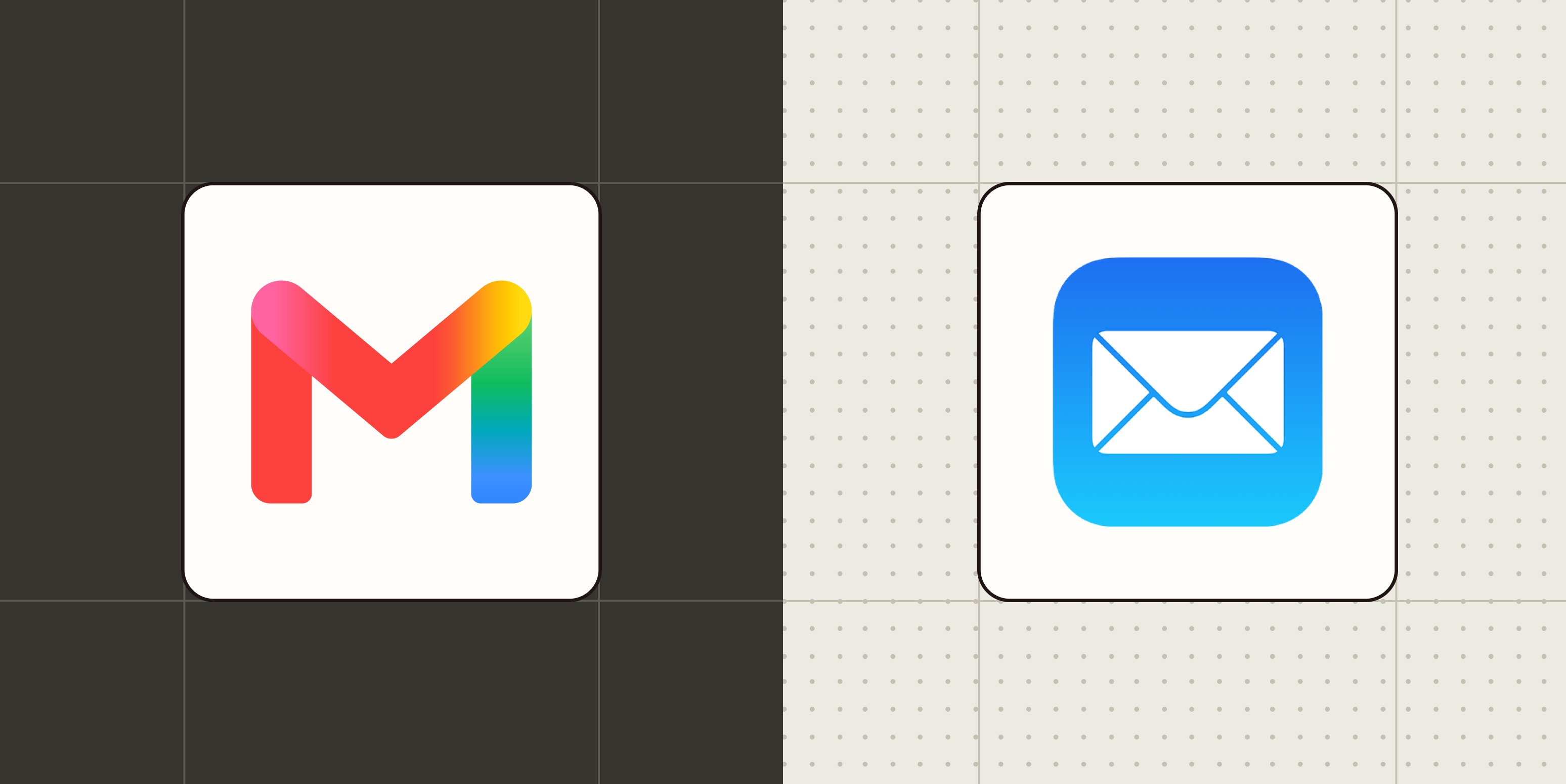 Gmail and Apple Mail logos side by side