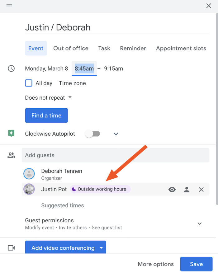 How to split your working hours in Google Calendar DLSServe