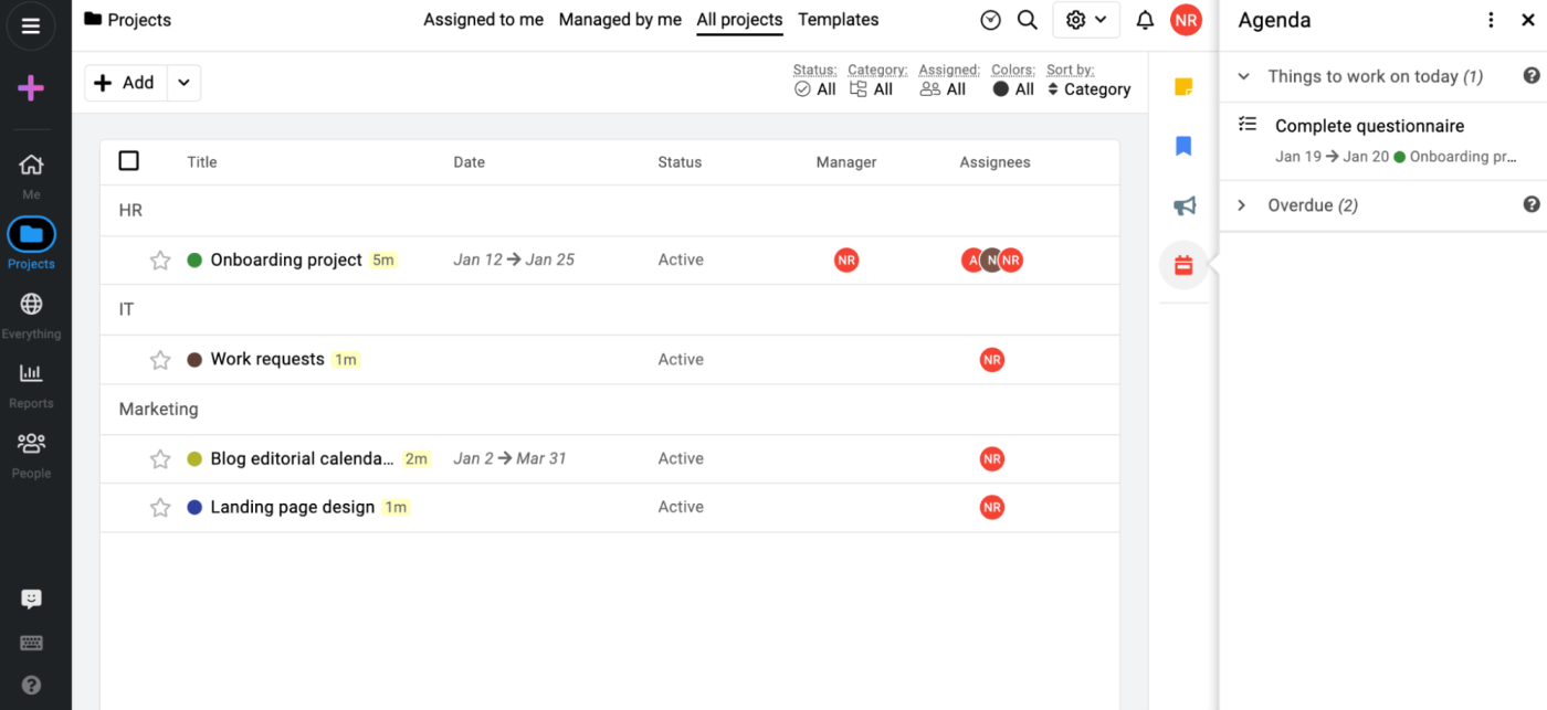 ProofHub, our pick for the best enterprise project management software for organization across departments