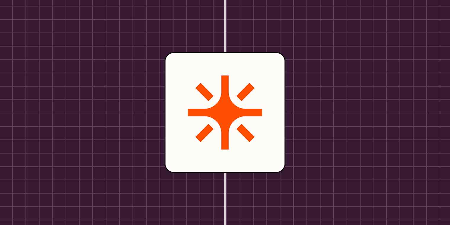Starburst icon representing AI against a checkered purple background.