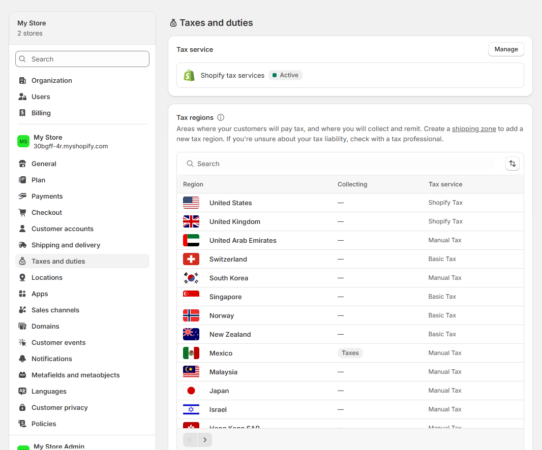 The Shopify shipping calculator