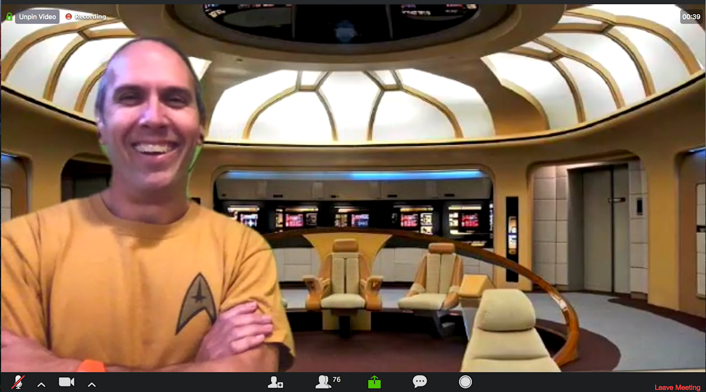 Ben on a Star Trek background