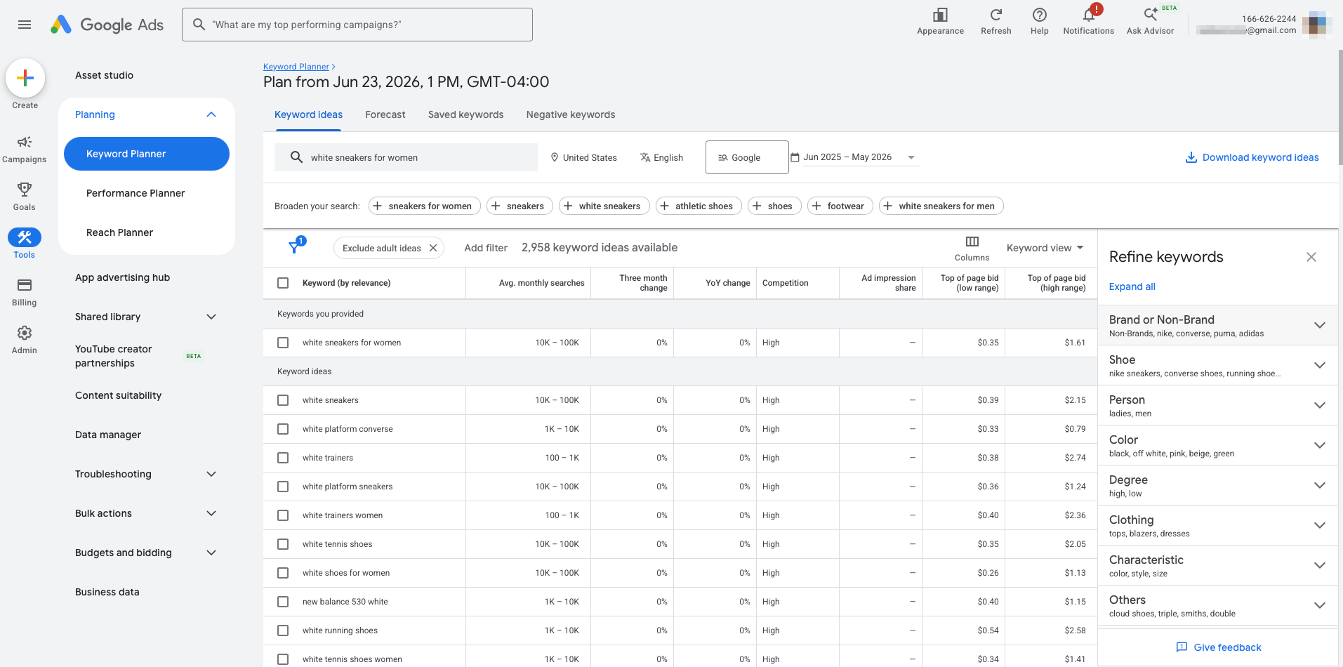 Semrush, our pick for the best freelancer app for keyword research.