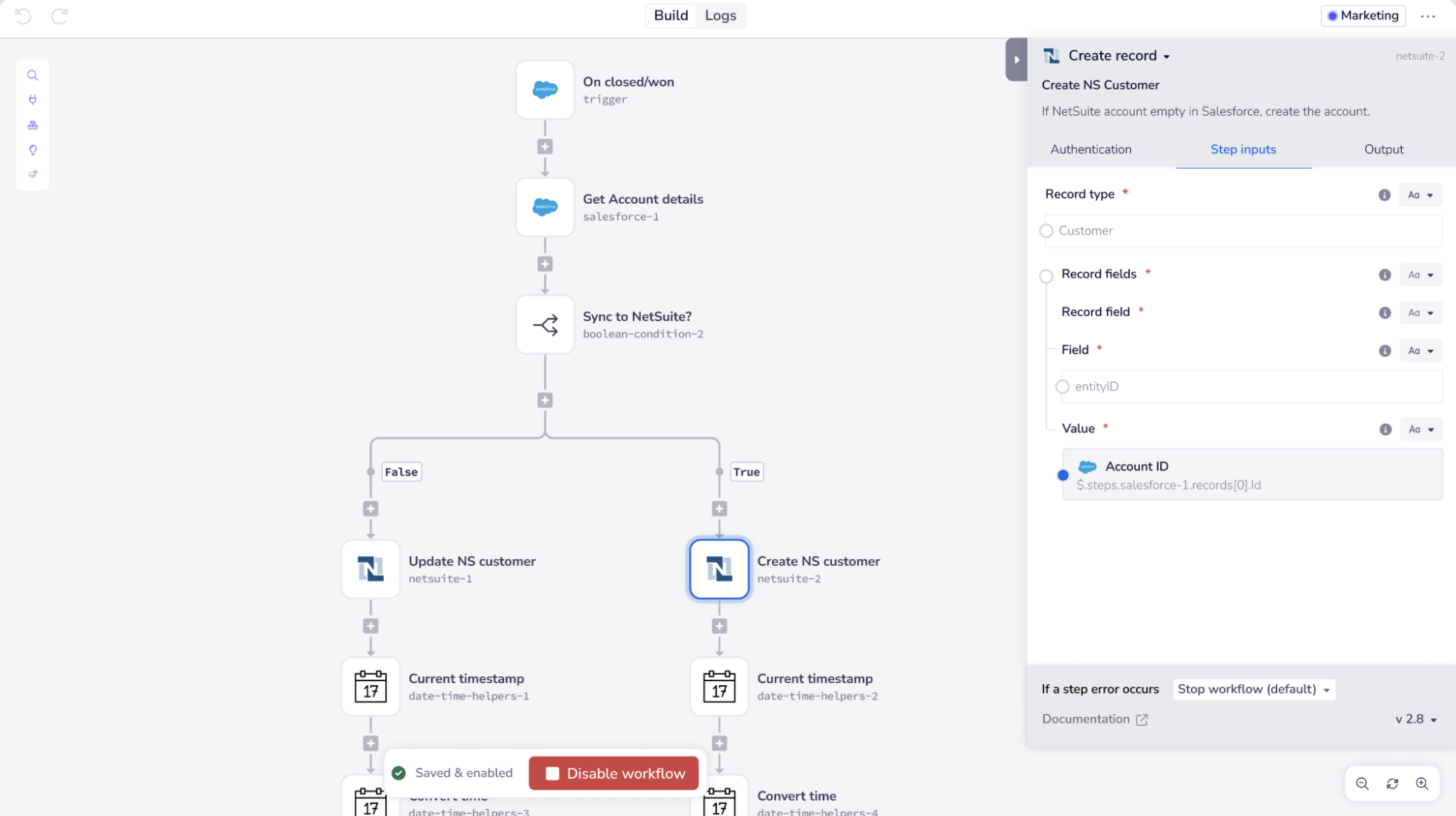 A screenshot of Tray, an API integration platform.