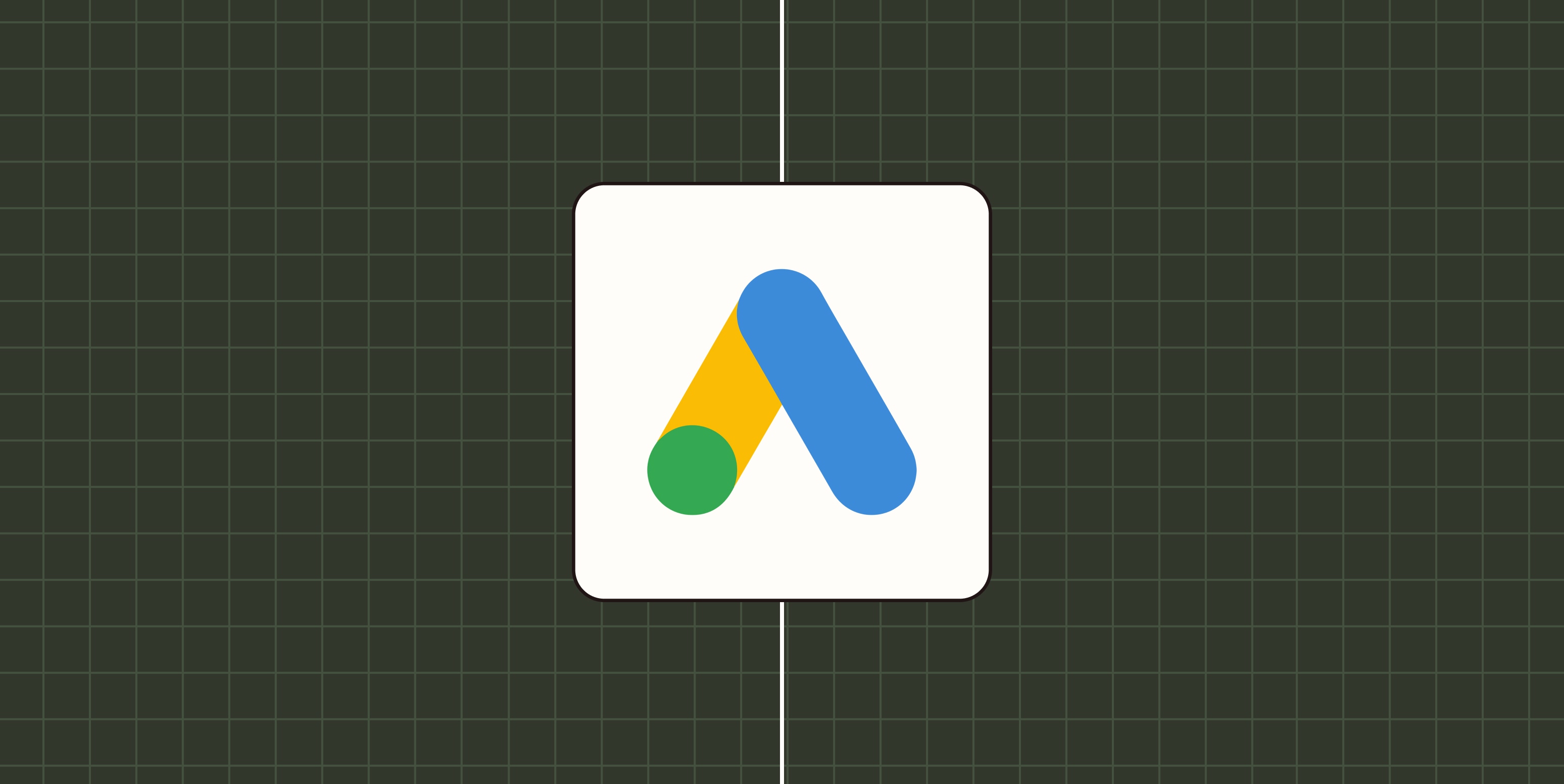 A hero image for Google Ads app tips with the Google Ads logo on a blue background