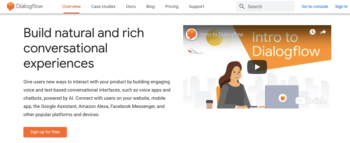 Dialogflow for Google Assistant