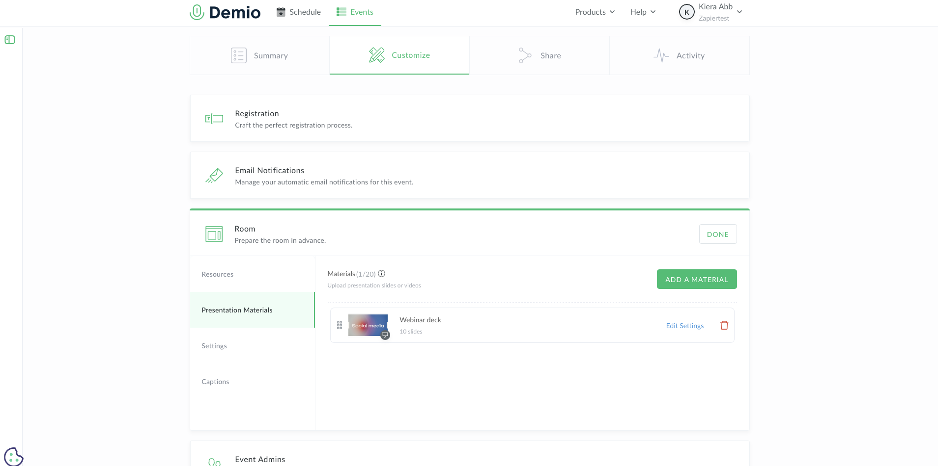 Demio, our pick for the best digital marketing tool for hosting webinars
