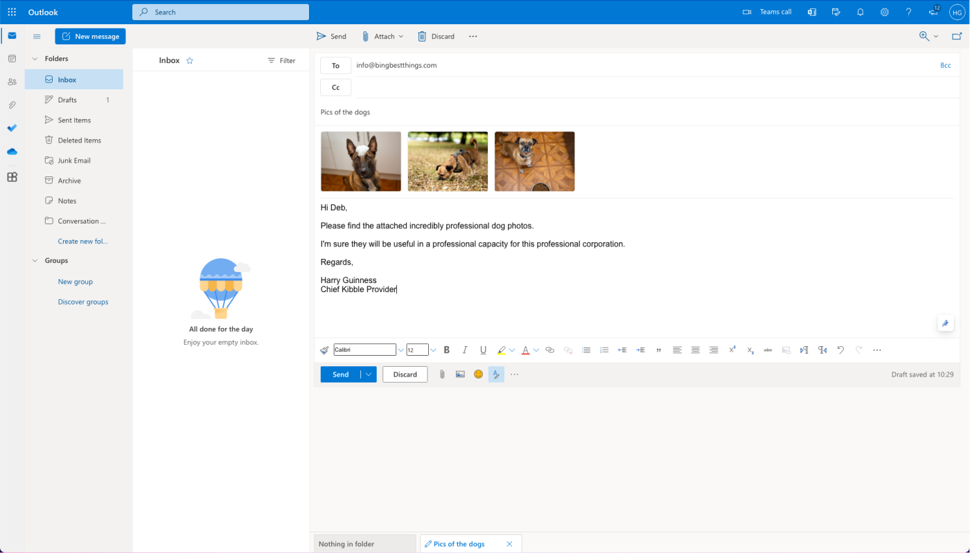 Microsoft 365, our pick for the best email hosting service for companies that use Microsoft apps