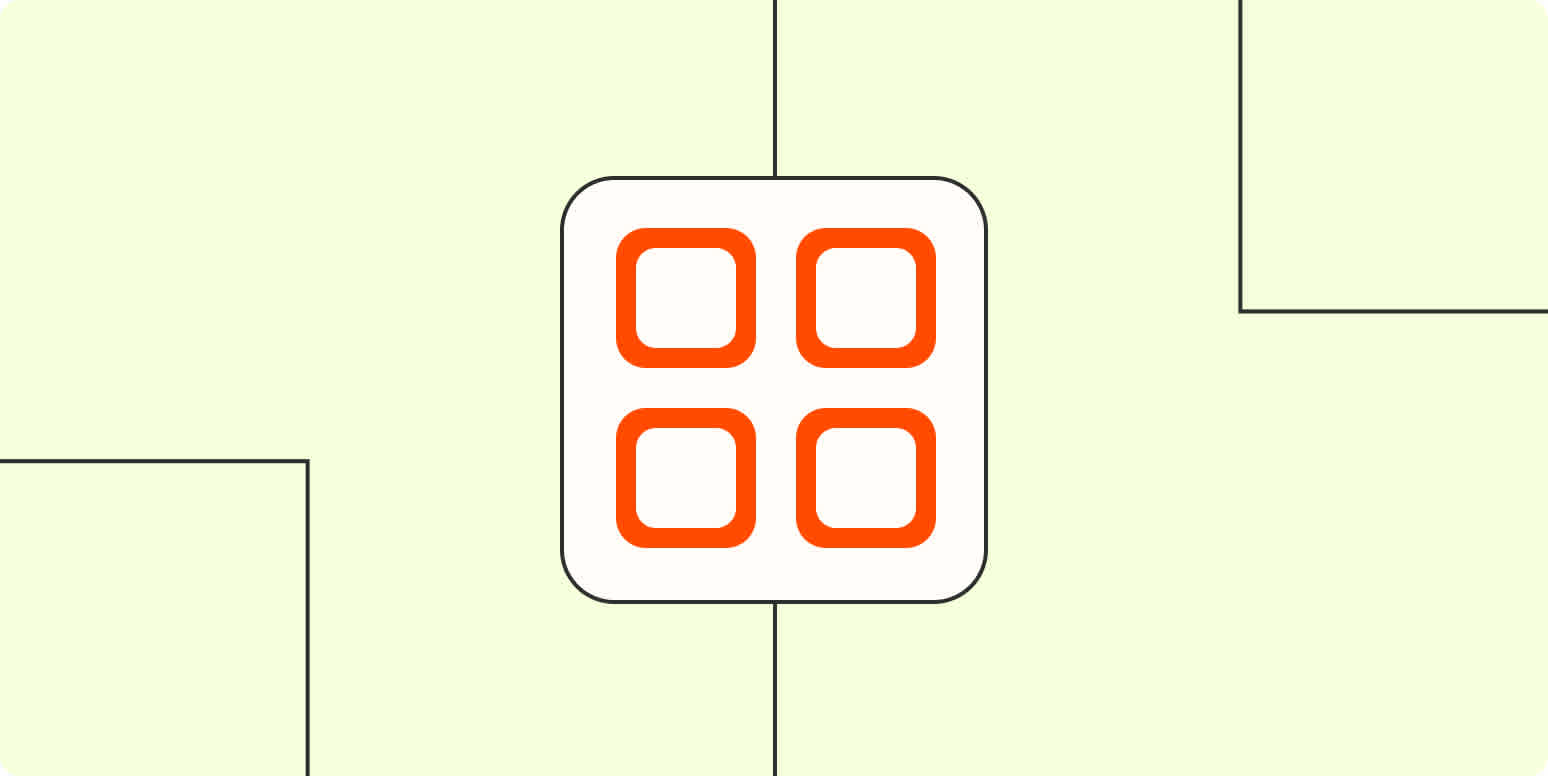 Hero image with an icon of apps