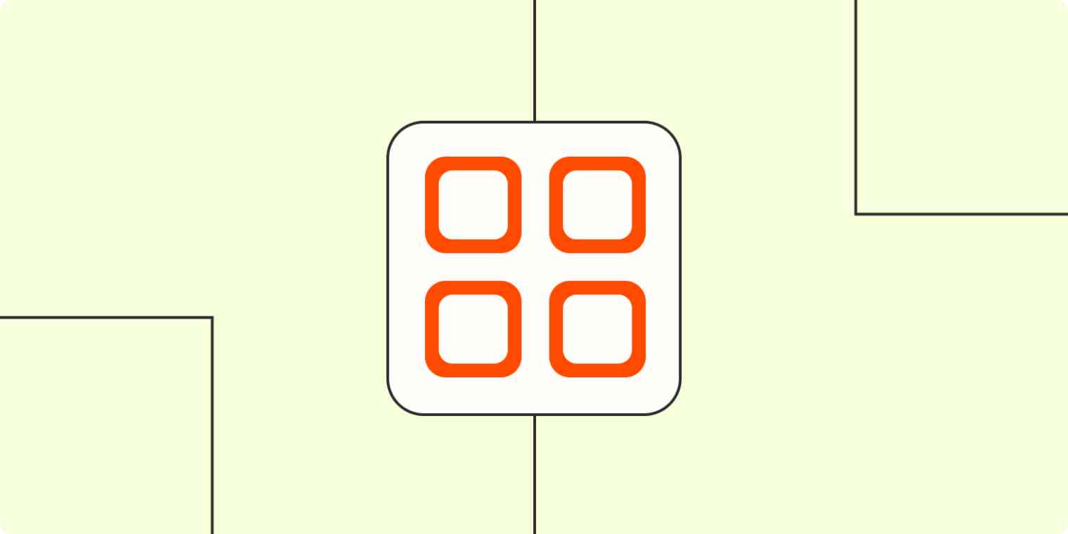 Hero image with an icon of apps