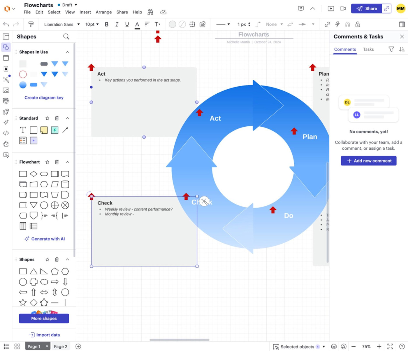 Lucidchart, our pick for the best diagram software for advanced functionality