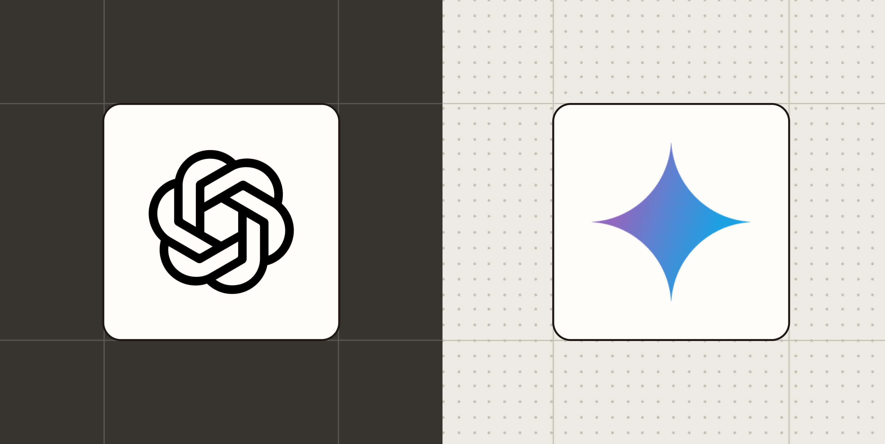 Hero image with the ChatGPT and Gemini logos