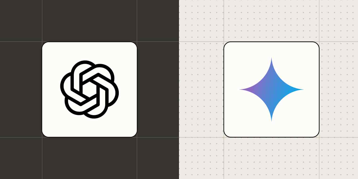 Hero image with the ChatGPT and Gemini logos