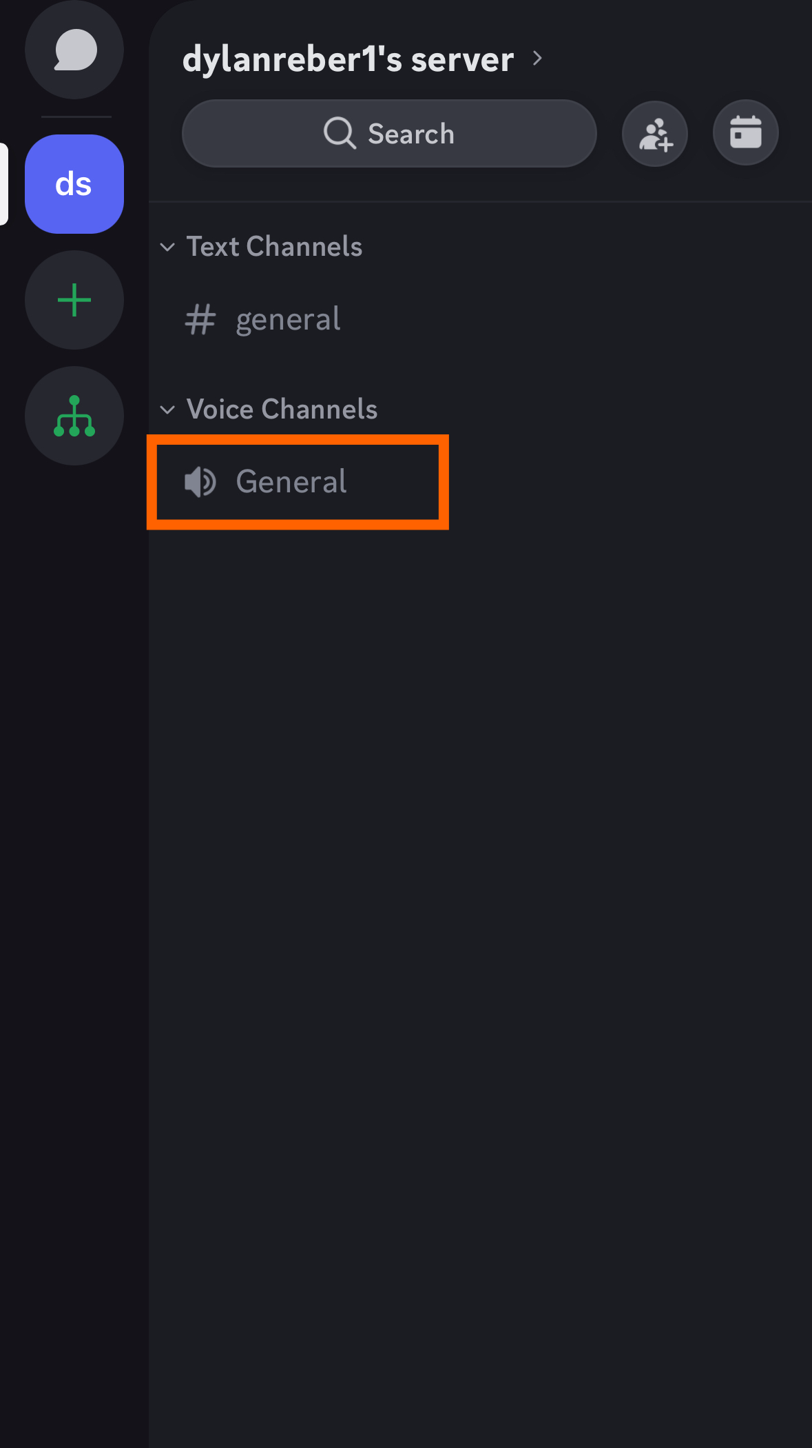 Image showing Discord voice channels on the mobile app