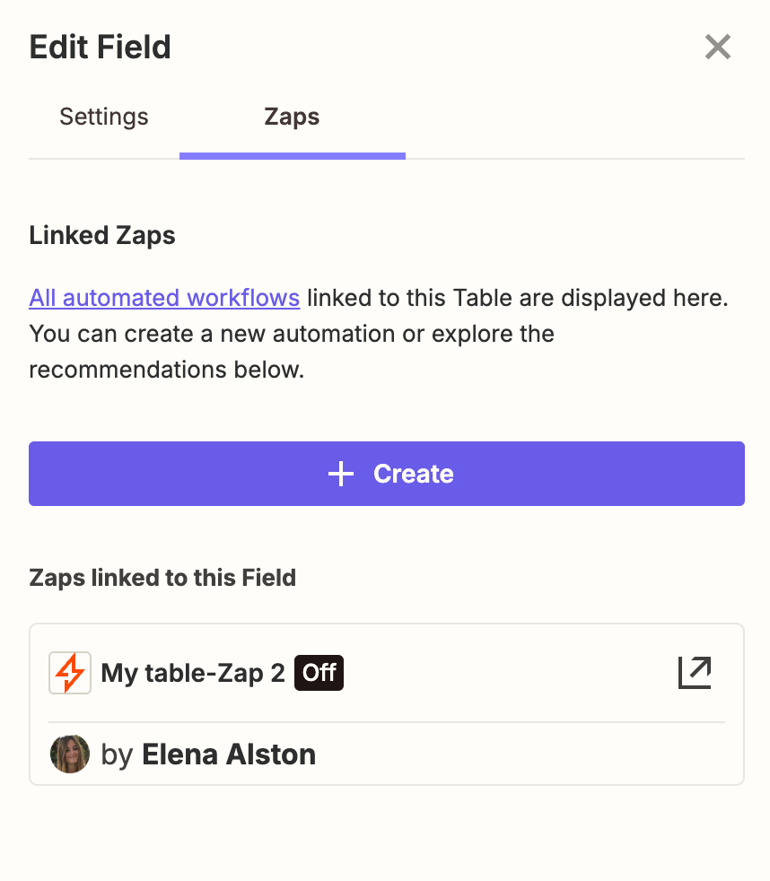 Screenshot of Zaps