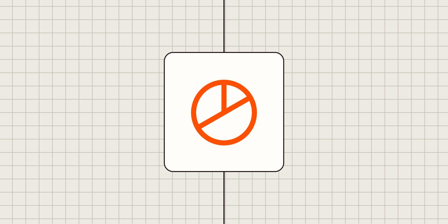 Hero image with a logo of a pie chart