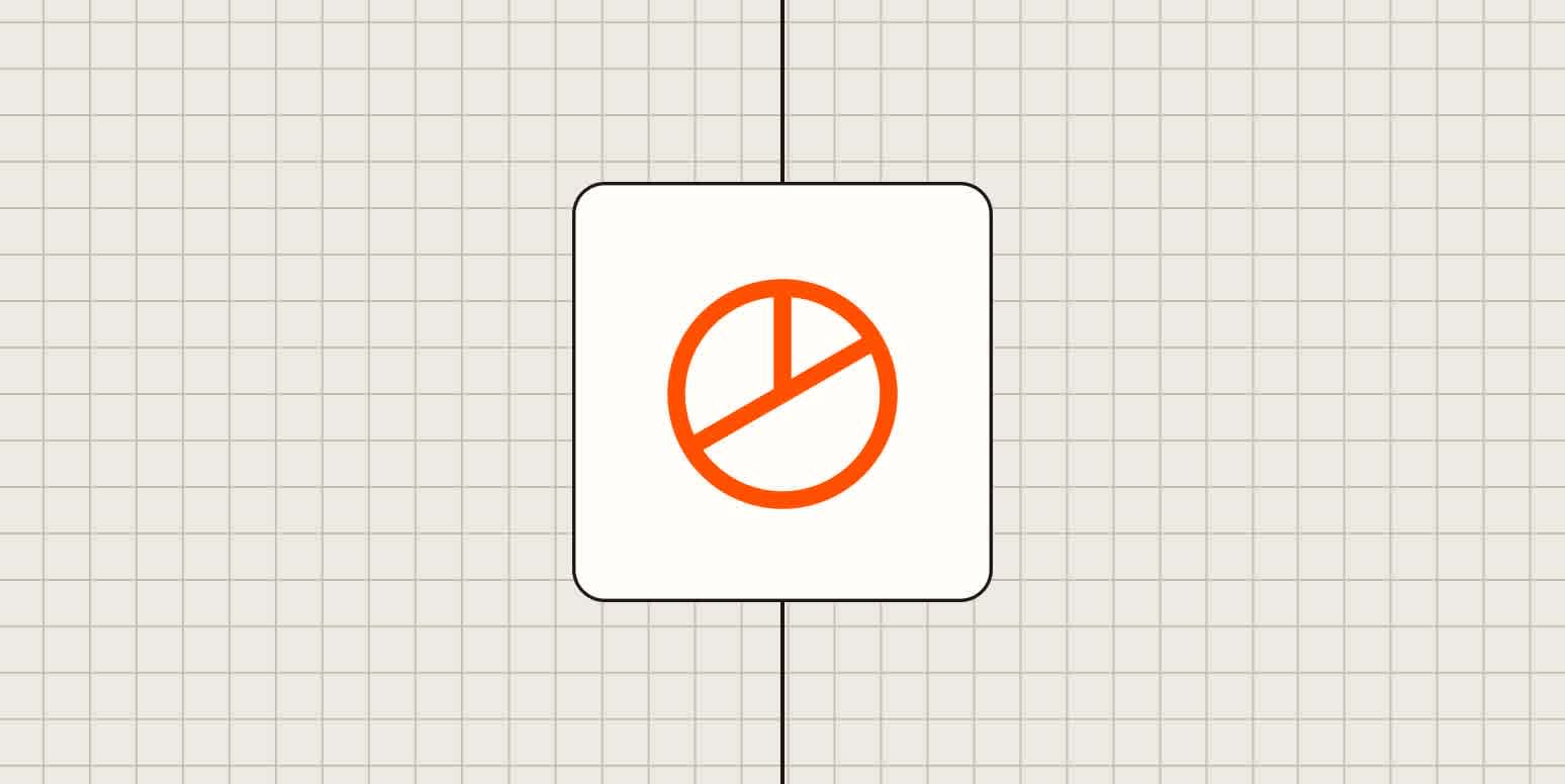 Hero image with a logo of a pie chart