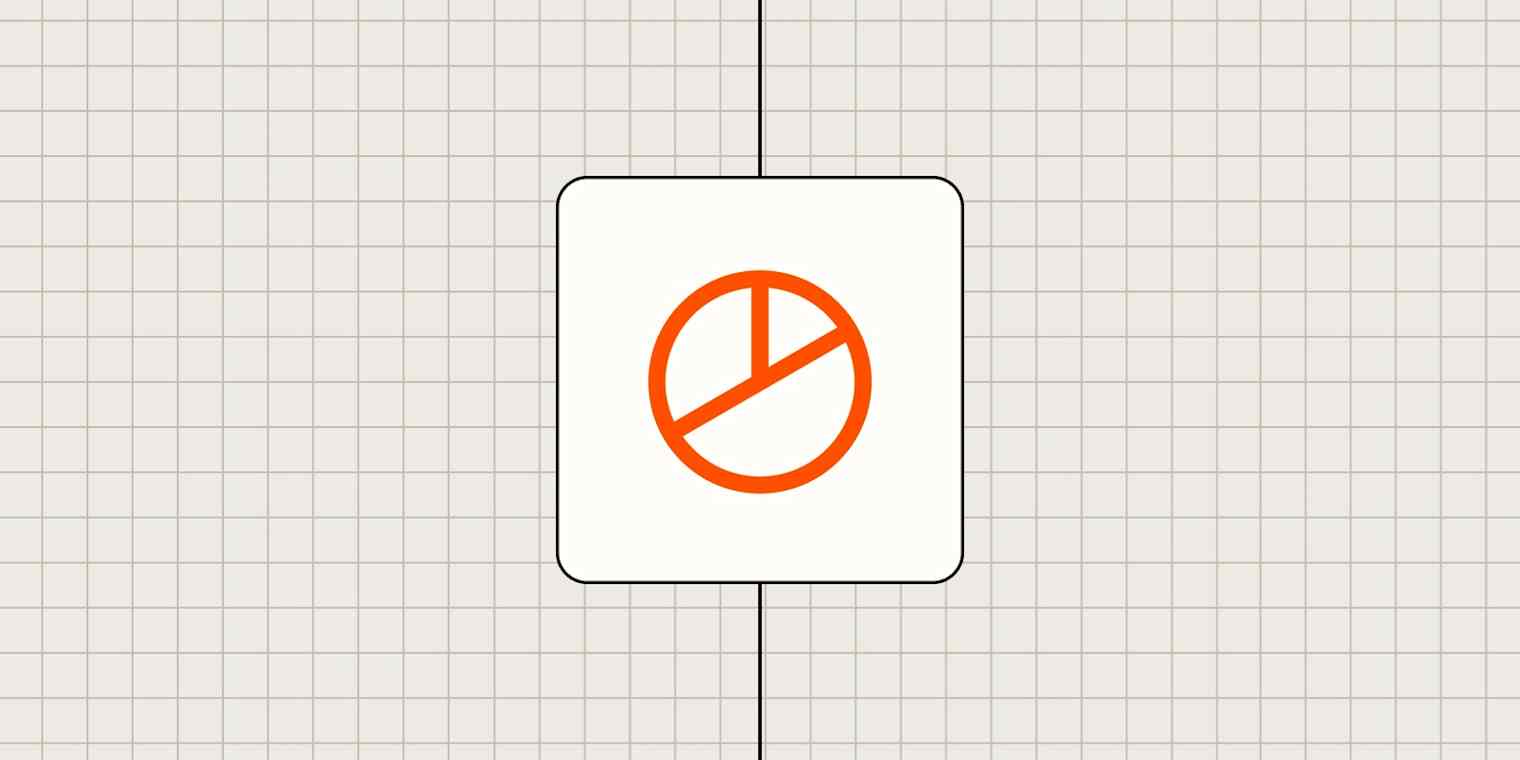 Hero image with a logo of a pie chart