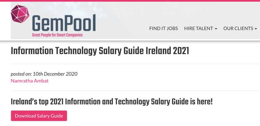 GemPool salary guide landing page