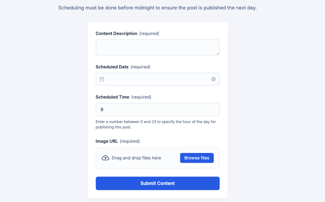 Screenshot of the Zapier Facebook content calendar template