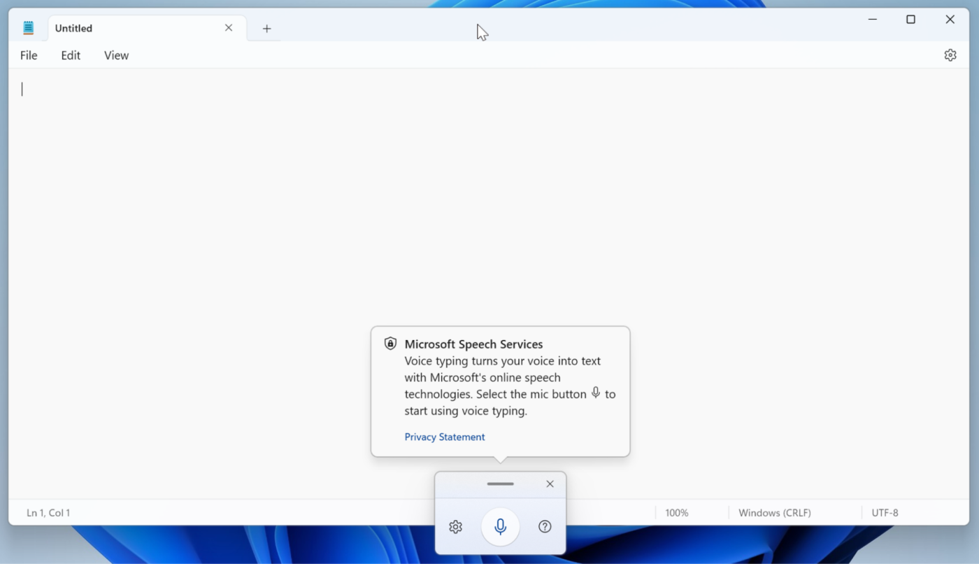 Windows 11 Speech Recognition, our pick for the best Windows productivity app for dictation
