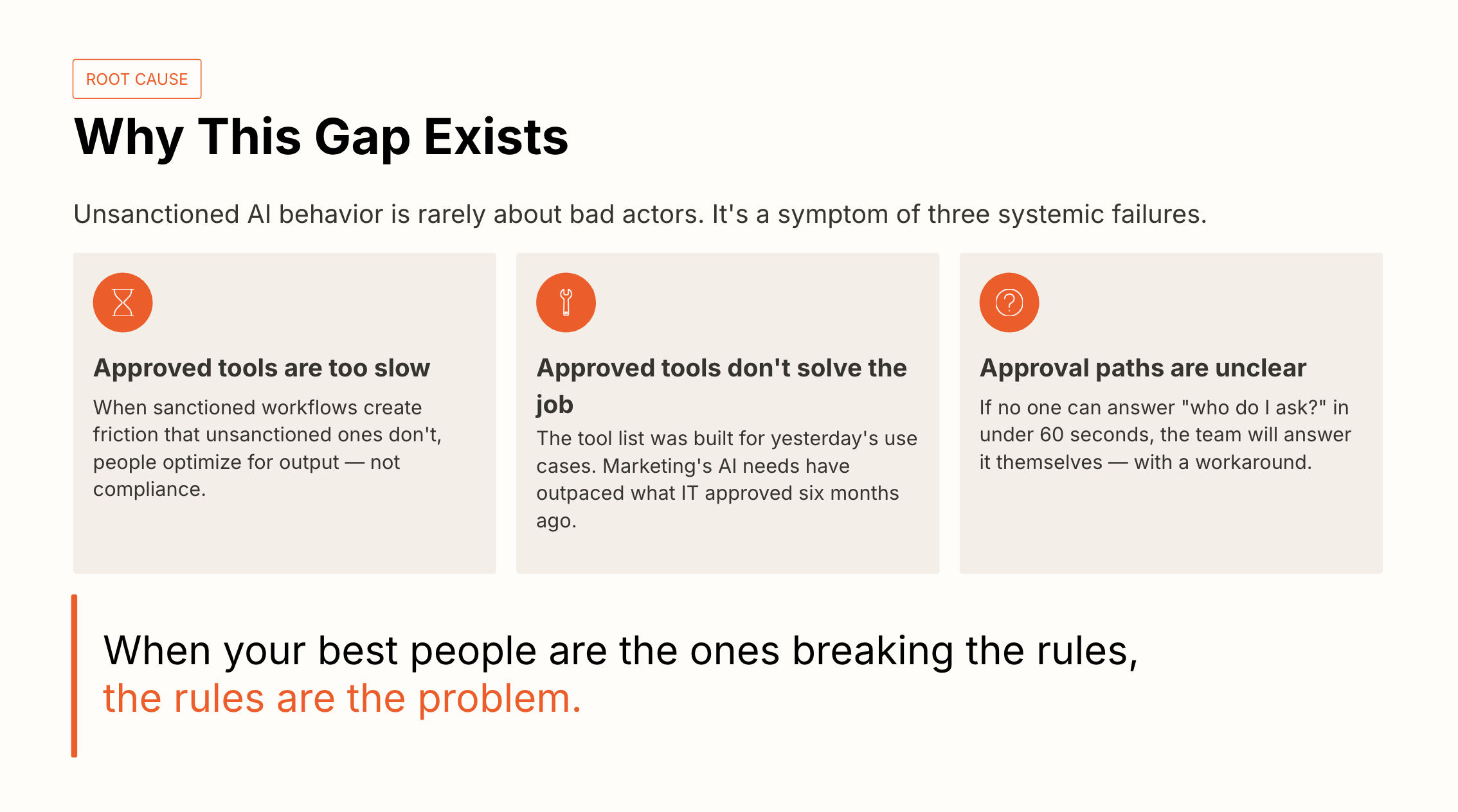 A slide from a deck about unsanctioned AI usage