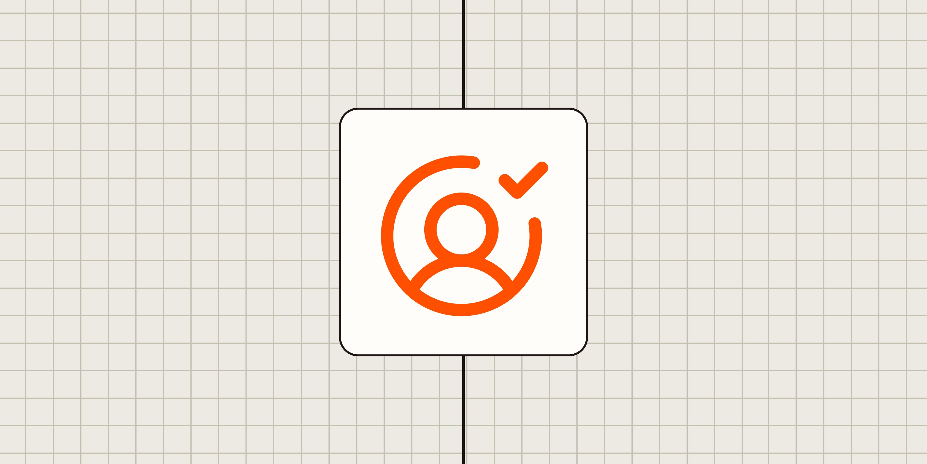 Hero image with an icon representing human approval