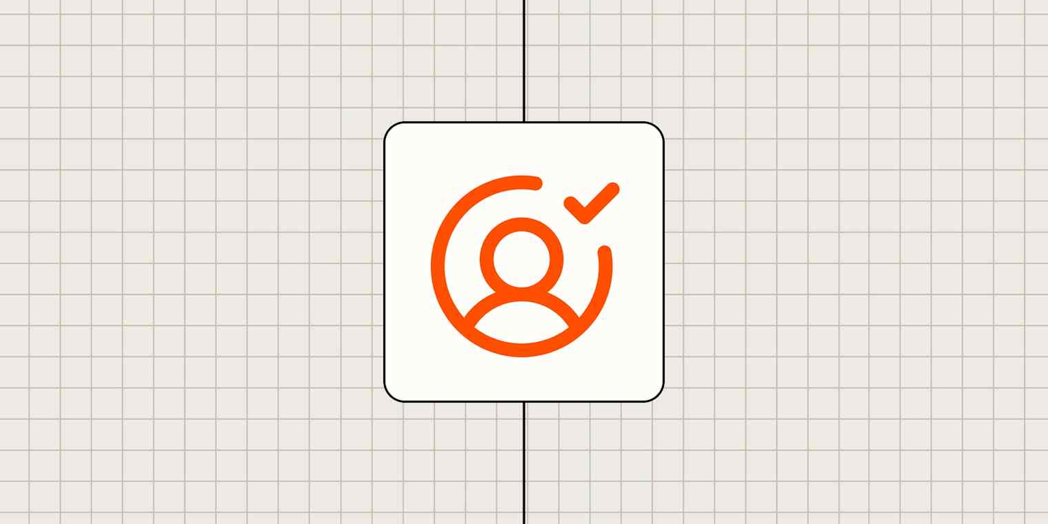 Hero image with an icon representing human approval