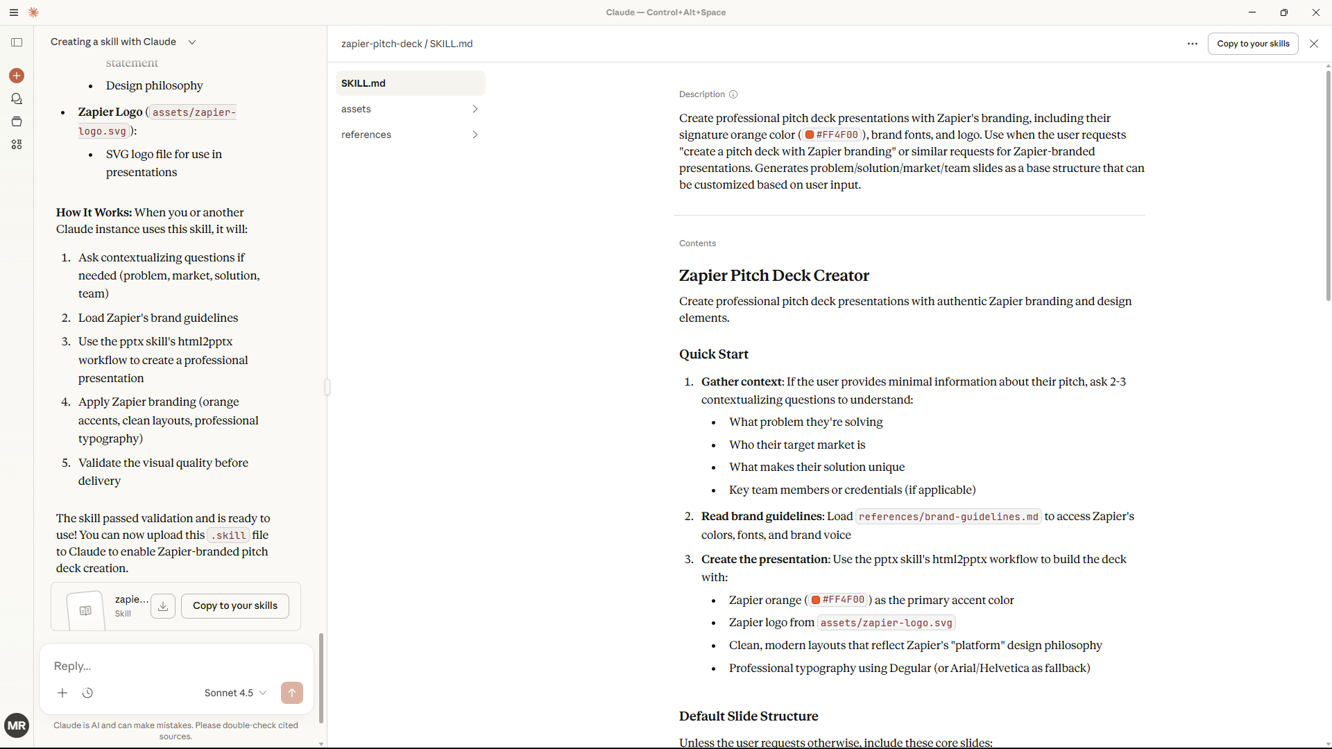 Creating a Skill in Claude