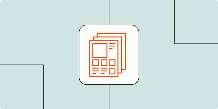 Hero image with an icon representing a portfolio