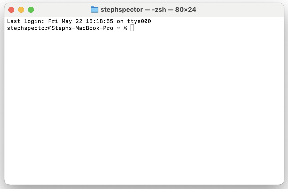 A blank terminal