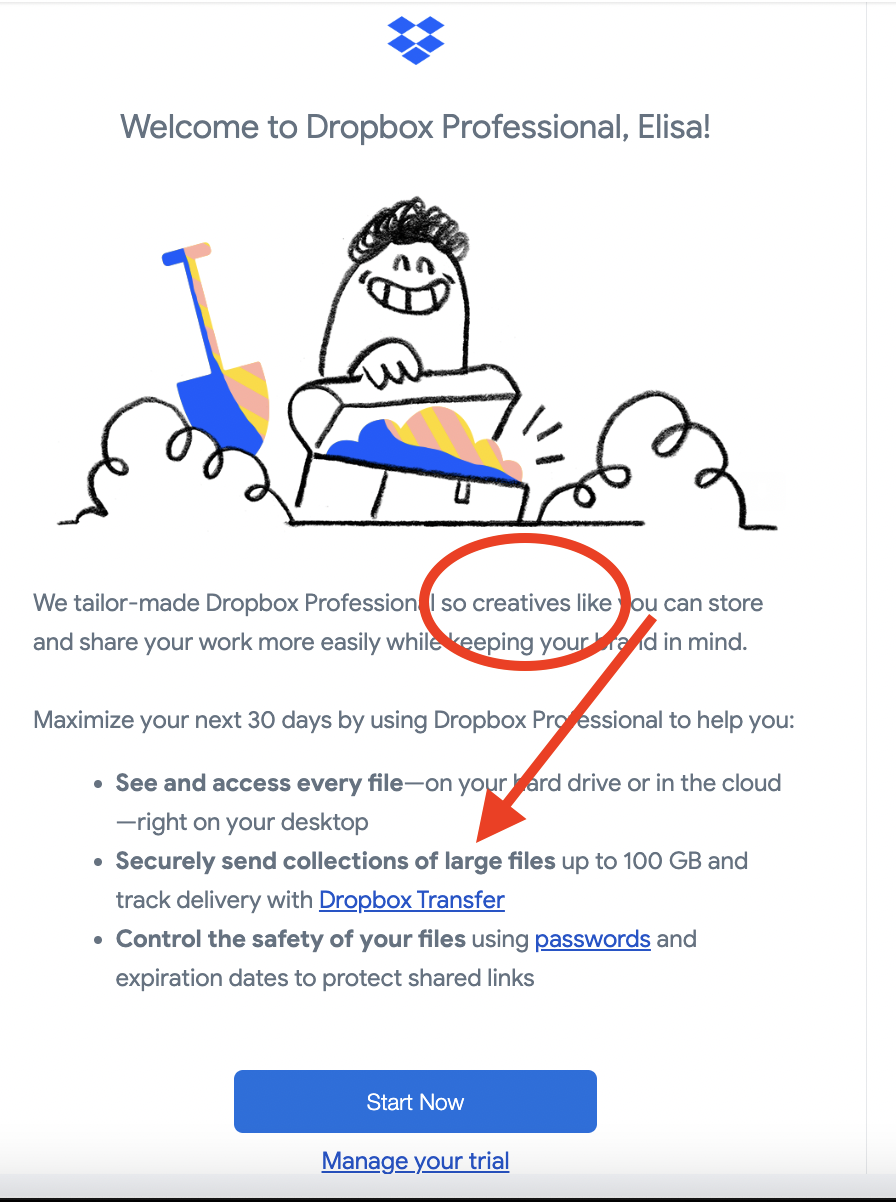 Personalized Dropbox experience