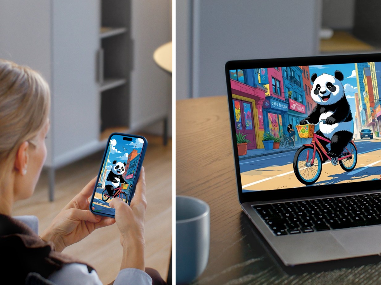 The Canva AI mockups feature in action
