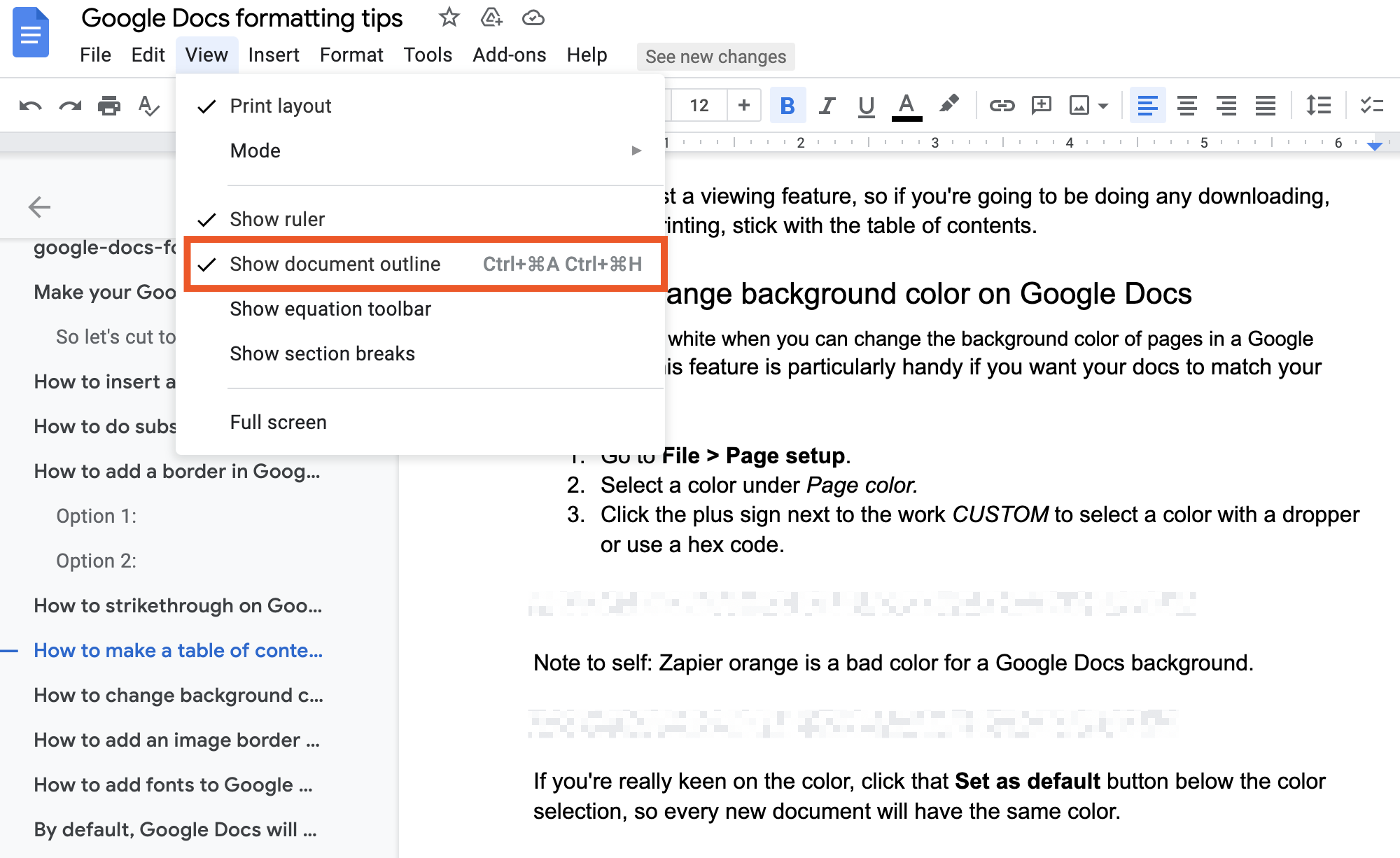 How do you make Google Docs look pretty?