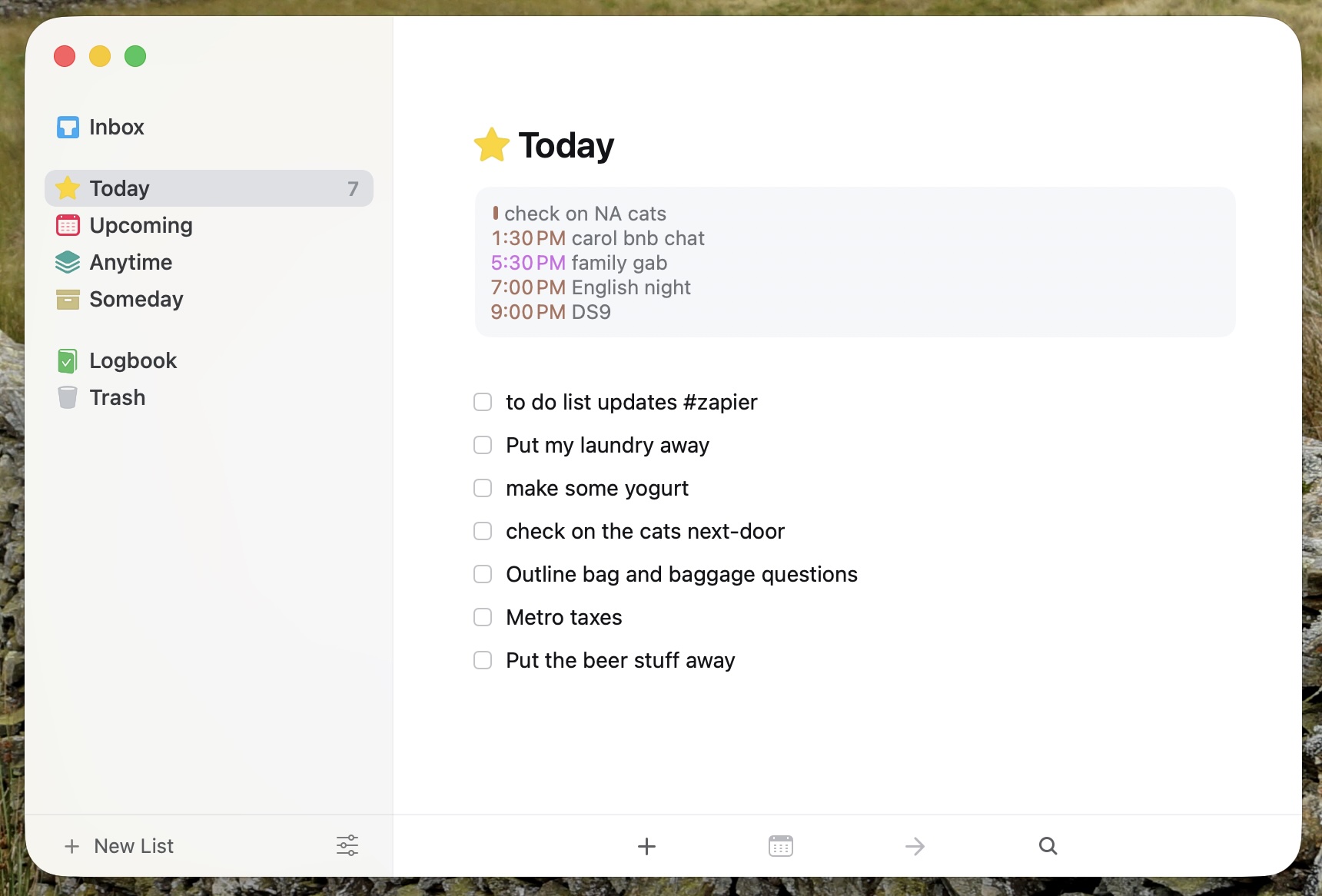 Things, our pick for the best Mac productivity app for organizing to-do lists
