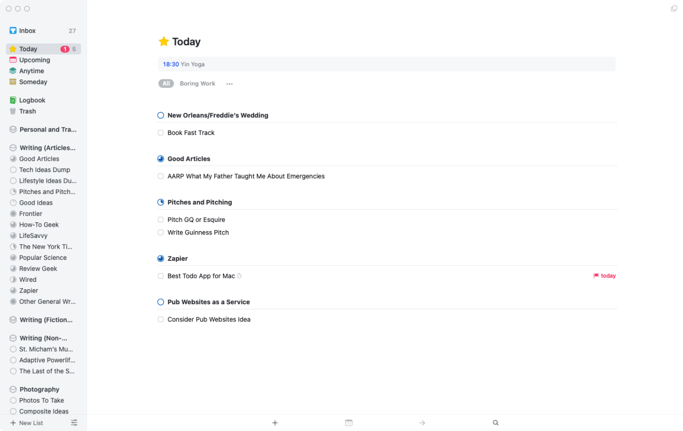Things, our pick for the best Mac to-do list app with a blend of powerful features and elegant design