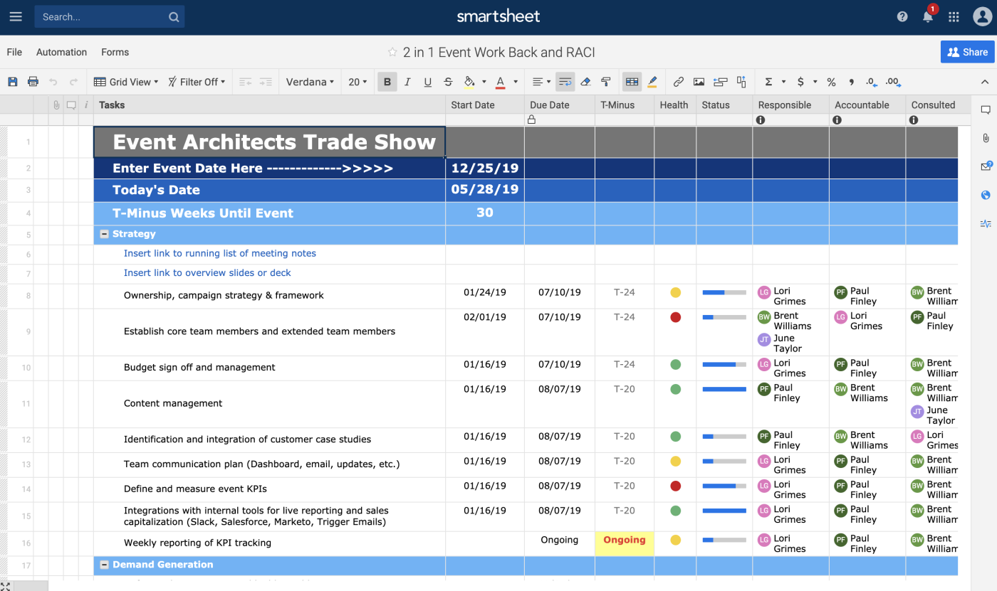 Smartsheet, our pick for the best spreadsheet software for project management (and other tasks)