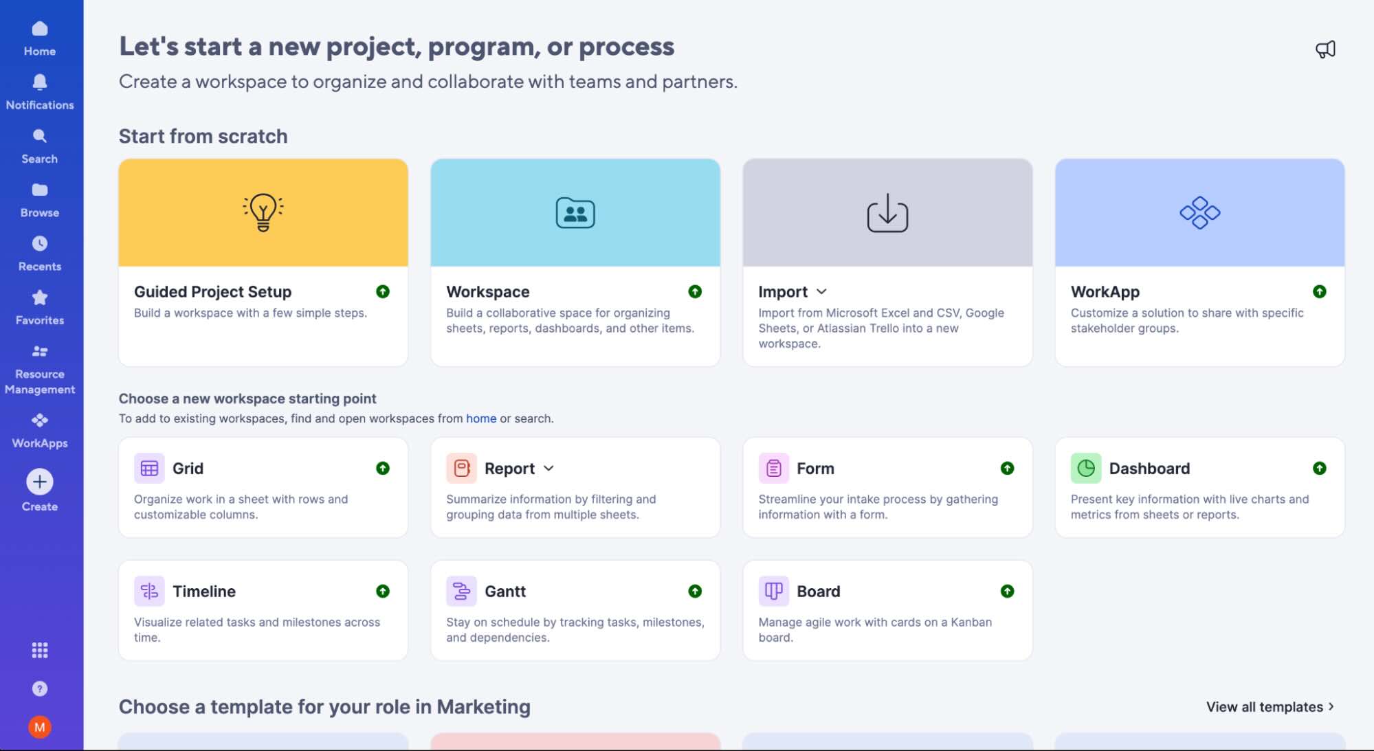Smartsheet, our pick for the best spreadsheet software for project management (and other tasks)