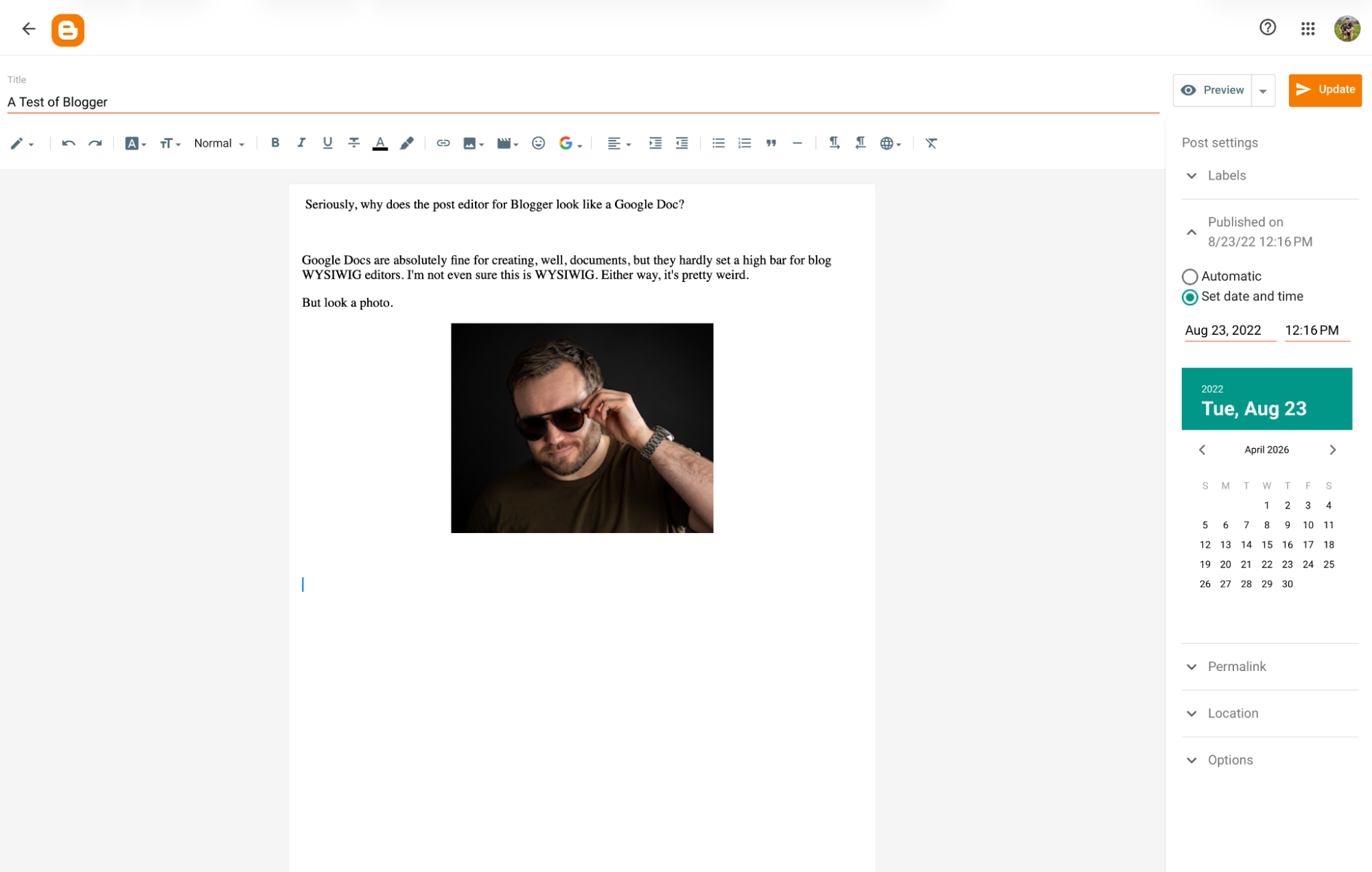 Blogger, our pick for the best blog site for getting a free custom domain