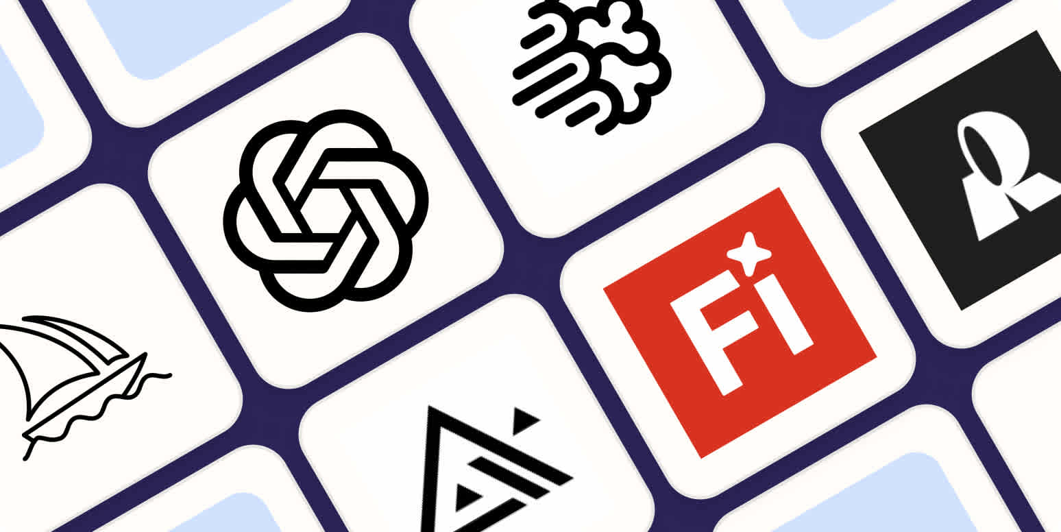 Hero image with the logos of the best AI image generator tools