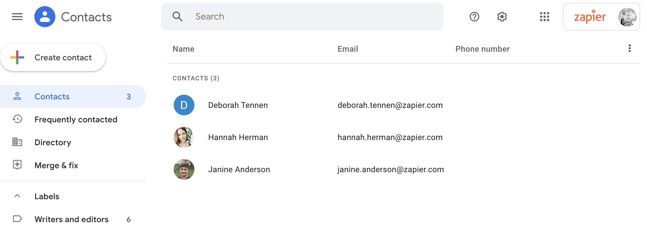 Google Contacts