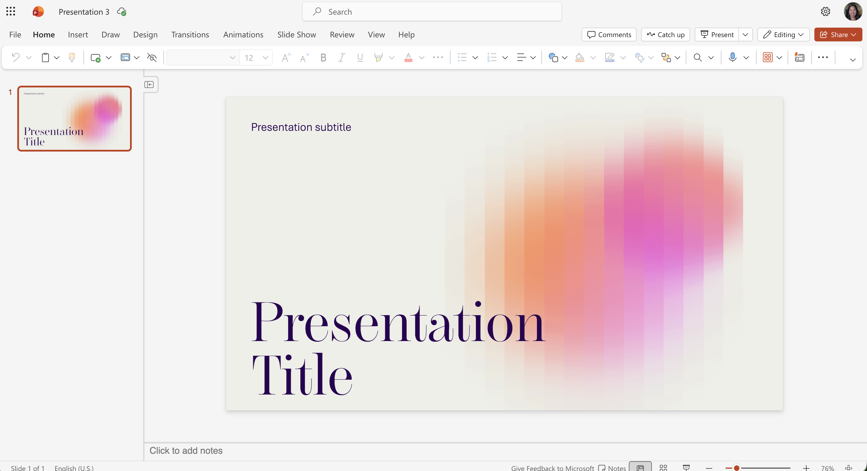 PowerPoint presentation editor. 