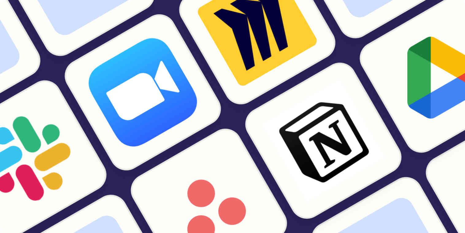 Hero image with the logos of the best collaboration apps